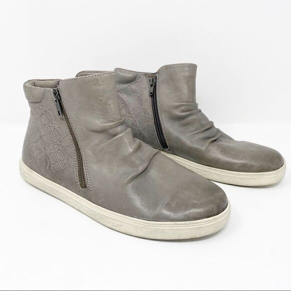 Rockport Leather Zip Up Sneakers Grey Size 9 - Picture 1 of 7